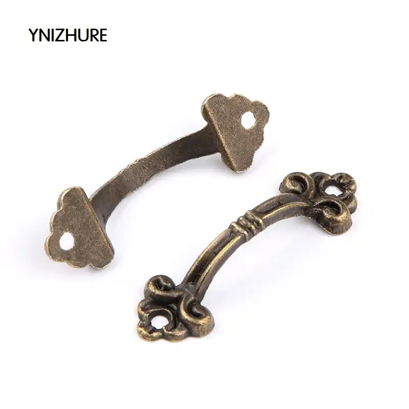 6pcs Pomos Vintage Puerta Retro,Manija del tir/ón del caj/ón retro lat/ón antiguo perilla de la manija del anillo del tir/ón del caj/ón muebles de la cocina del estilo europeo