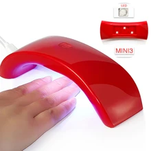 Стиль 9 Вт Быстросохнущий Светодиодный УФ-Сушилка для ногтей портативная мини-форма радуги USB линия Светодиодная лампа для сушки ногтей отверждения для УФ-геля