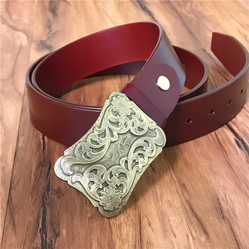 

Vintage Brass Belt Buckle Luxury Leather Belt Men Ceinture Cinturon Hombre Men Leather Belt Riem Waist Belt Male Strap MBT0286
