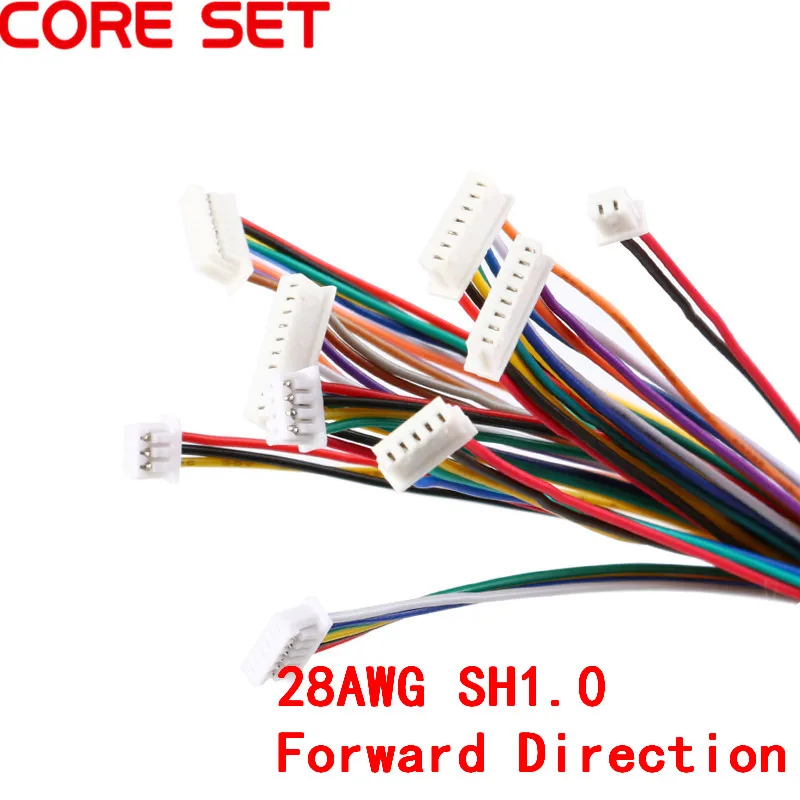 

5PCS 100MM SH 1.0 Wire Cable Connector DIY SH1.0 JST 2/3/4/5/6/7/8/9/10 Pin Electronic Line Double Connect Terminal Plug 28AWG