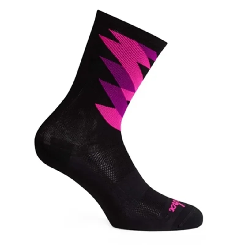 Новинка, мужские и женские профессиональные брендовые дышащие спортивные носки, дорожные велосипедные носки, спортивные носки для спорта на открытом воздухе, носки для велоспорта - Цвет: Черный