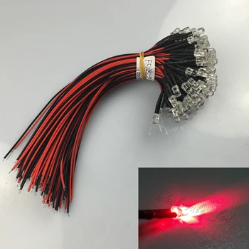 

20pcs 18cm Pre Wired 5mm Red Flash Blinking LED Light Prewired Emitting Diodes for DIY Home Decoration DC12V