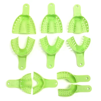 

10pcs Plastic Metal Materials Dental Impression Trays Central Supply Teeth Holder Durable For Teeth Tools