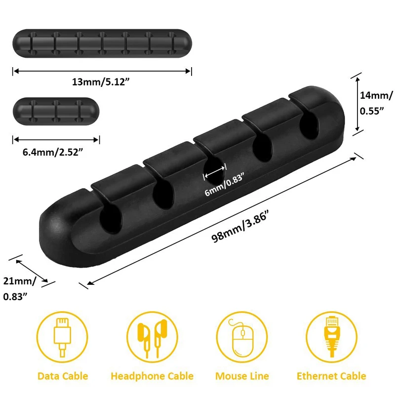 Кабельный зажим для мобильного телефона USB кабель для передачи данных органайзер для USB зарядное устройство мышь наушники держатель кабеля Настольный кабель намотки