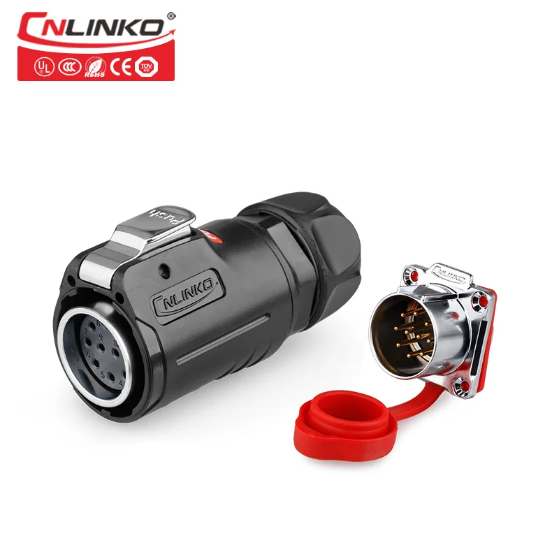 WF28 3Pin IP67 Waterproof Connectors 50A Aviation Bulkhead Power Connector Plug