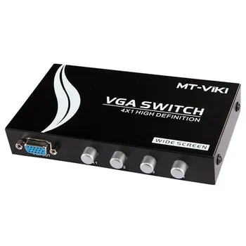 

4 Port VGA Switch Box Video Selector 4 Input to 1 Output Auto Scaling Support High Resolution UY8