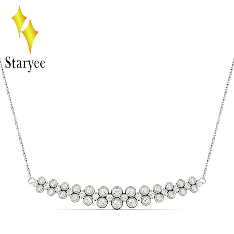

18K White Gold GH Color Moissanite Pendant Lab Grown Moissanite Diamond Necklace For Women in Fine Jewelry