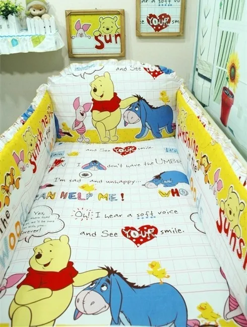 

Promotion! 6/7PCS bedding set for baby cot sheets cuna baby bumper bed skirt bed sheet ,120*60/120*70cm
