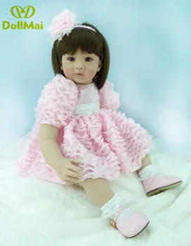

24"60cm Silicone Reborn infant dolls Toys Princess Toddler Dolls festival toy fashion Girls Brinquedos Dolls Limited Collection