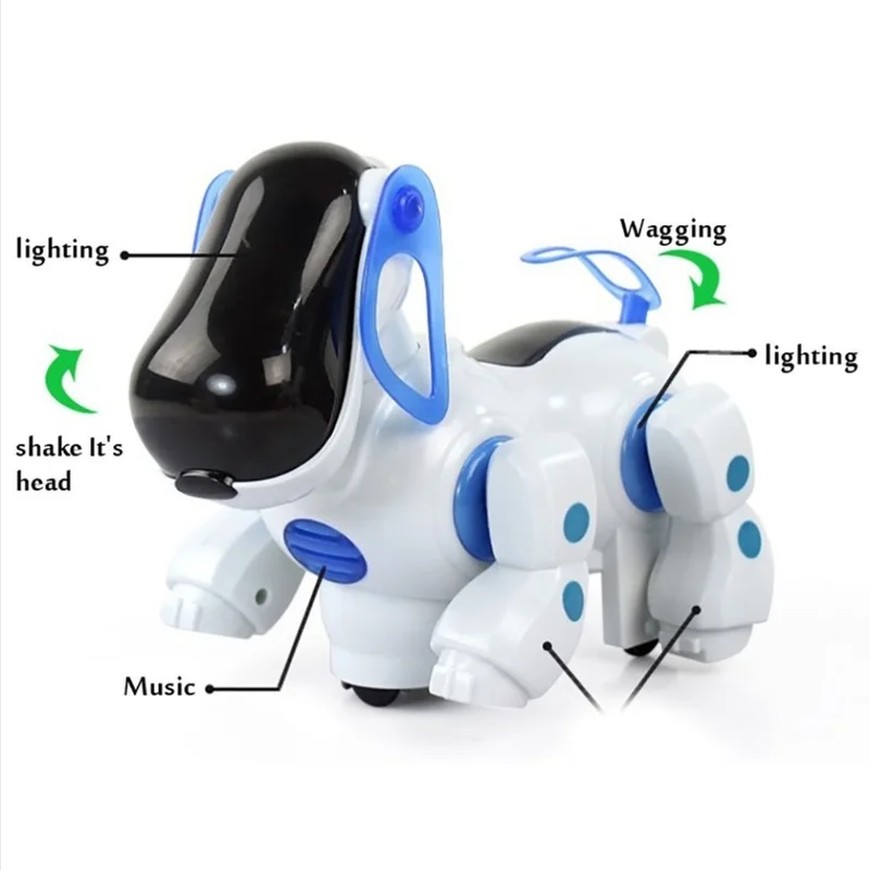 Умный робот электронный ходячий питомец развивающая игрушка милая Щенячий патруль с музыкальным светильник для детей Подарки для детей