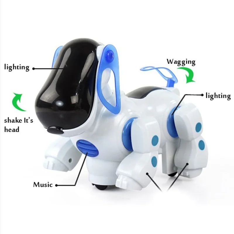 Smart Robot Electronic Walking Pet Educational Toy Cute Patrol Dog Puppy with Music Light for Children Kids Gifts