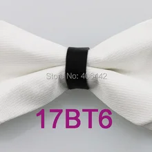 Yibei Coachella Галстуки унисекс белый лук Галстуки смокинг алмаз кожа выбора одноцветное Цвет Боути Тканые Регулируемый бабочки Pre-Tied