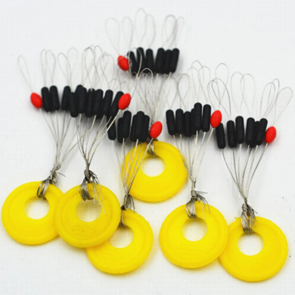 High quality 100x 6+1Fishing Bobber Stopper Float Line Olive Shape