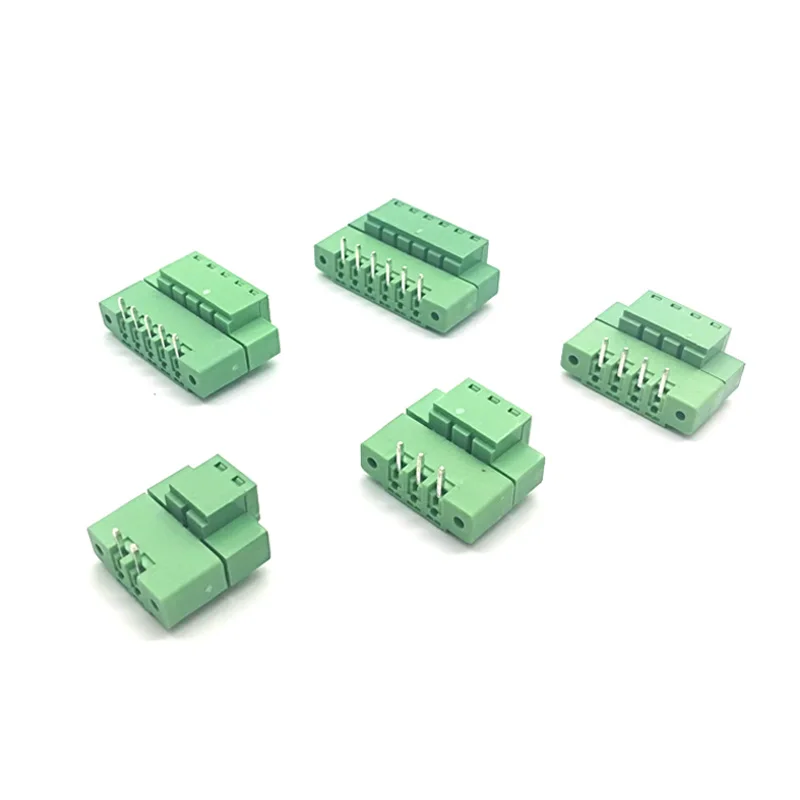 5 шт. Шаг 3 81 мм Прямоугольный 2 4 6P винтовой штекер PCB Клеммная колодка подключаемый