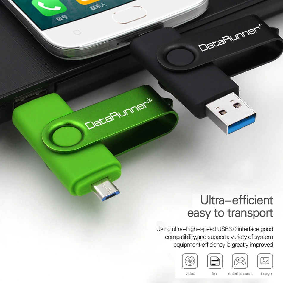 DataRunner T10 USB флэш-накопитель OTG флеш-накопитель 32 Гб 64 Гб 128 ГБ 256 ГБ Cle USB 3,0 флэш-накопитель Usb Стик для смартфонов/планшетов/PC