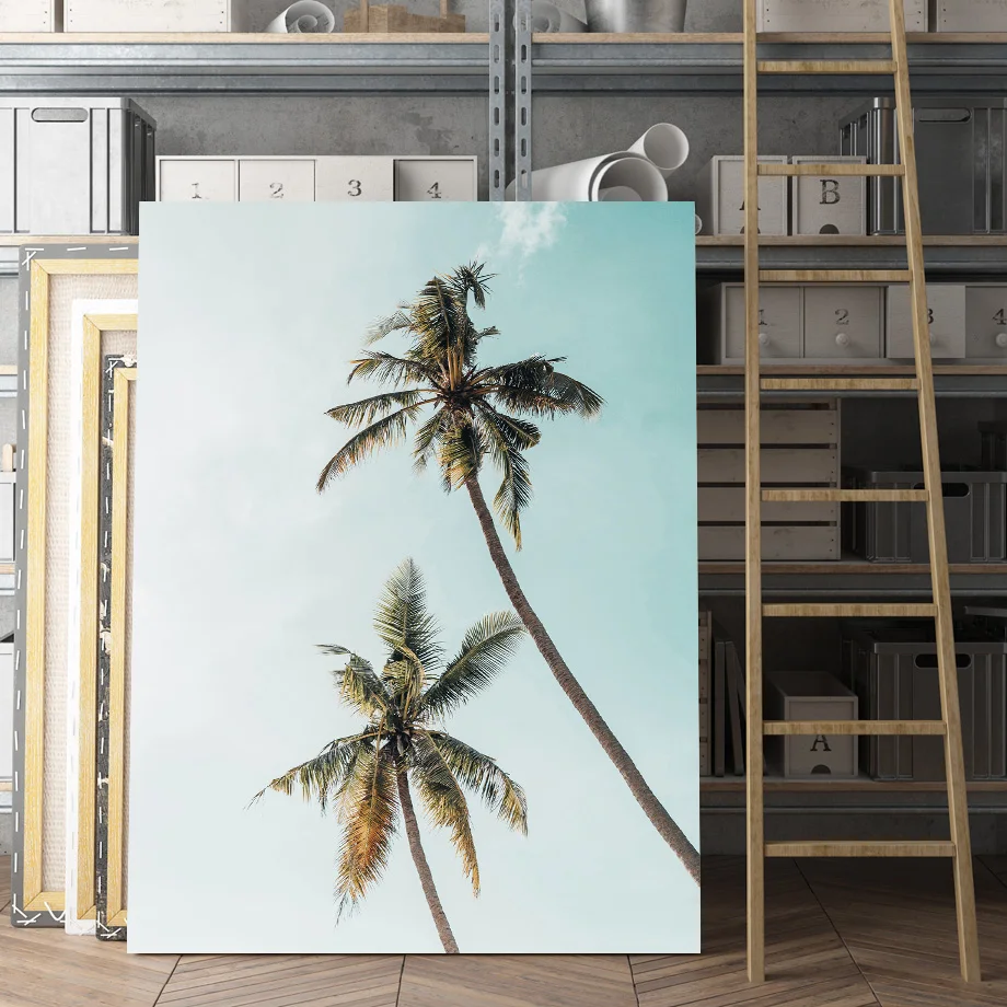 Waliicorners Wall Art Nordic Posters Beach Sea Coconut Tree Mountain Landscape Wall Pictures Home Decor 20