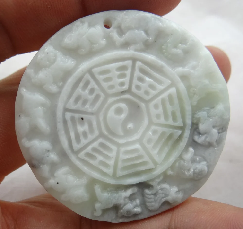 

50*50Wholesale natural Chinese Liantian stone hand-carved statue of bat bamboo money amulet pendant necklace Jewelry Making