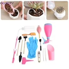 21Pcs Mini Gardening Hand Tools Set Succulent Plants Watering Bottles Miniature
