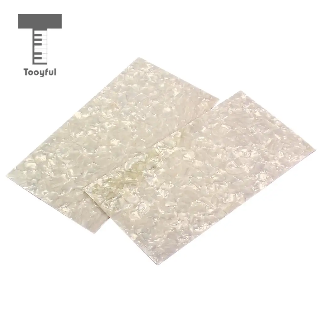 Tooyful 2 Pieces DIY Guitar Blank Material Purfling Sheet Head Veneer Shell White Pearl Guitar/Bass Decorative Accessory