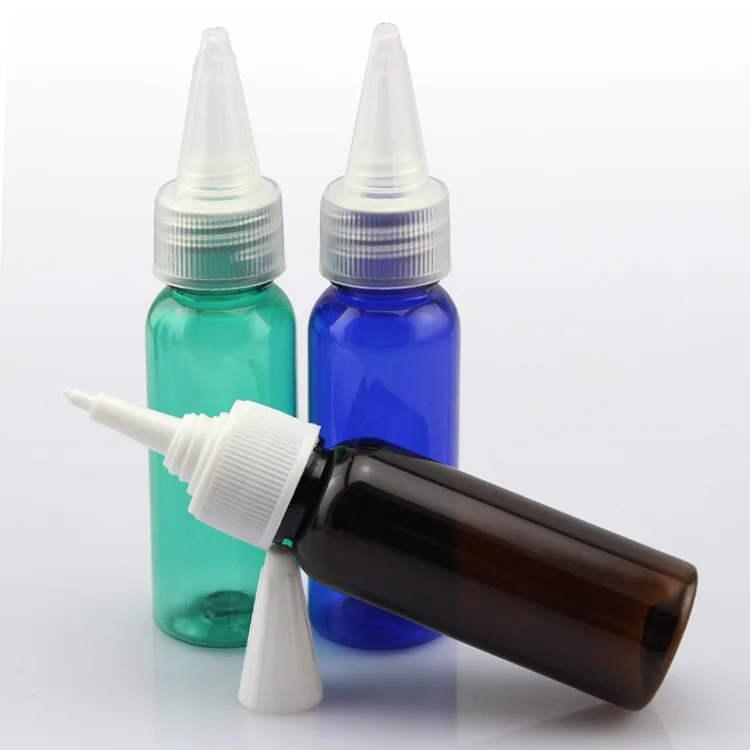 50Pcs/20ml empty glue plastic bottle 4 Colors pet bottle with Twist Top