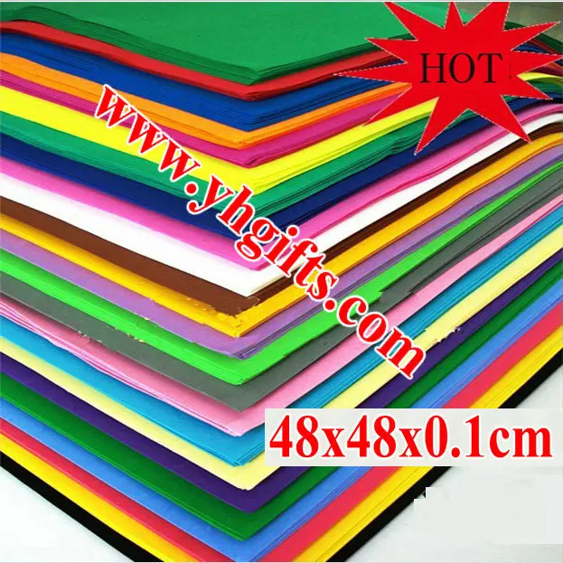 

48PCS/LOT.1mm Eva foam sheets,Craft sheets, School projects, Easy to cut,Punch sheet,Handmade material.48x48x0.1cm.24 color.