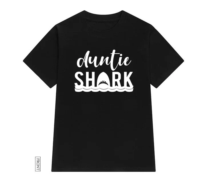 Auntie Shark женская футболка Повседневная хлопковая хипстерская забавная Футболка