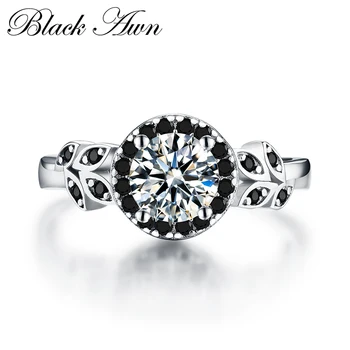 

Anillos Mujer Neo-Gothic 925 Sterling Silver Jewelry Trendy Wedding Rings for Women Engagement Ring Bague Femme Bijoux C159