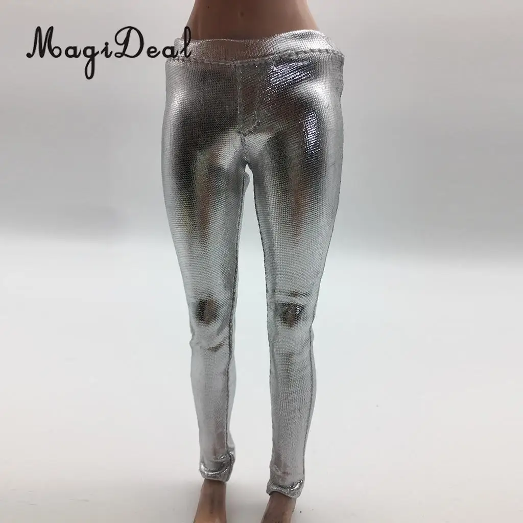MagiDeal 1/6 Scale PU Leather Female Trousers Women Pants Clothes for 12 Inch Figures Doll Toy DIY Accessories