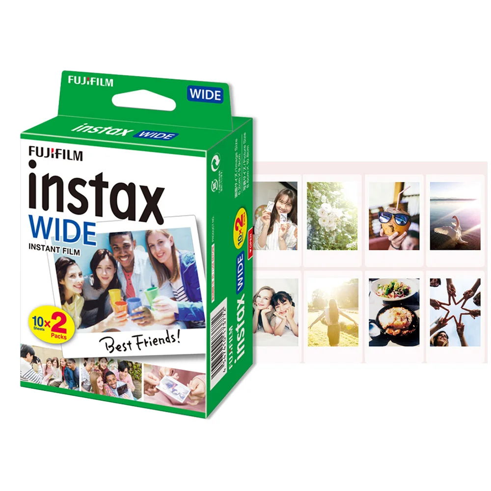 Подлинная для Fujifilm Instax Wide пленка монохромная 210/белый 200 для Fuji Instant Polaroid Instax широкоугольный фотоаппарат