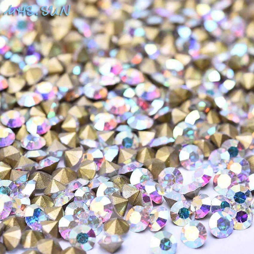 

MHS.SUN 720PCS SS24 Various Color Round Pointed Back Glass Crystals 5.3MM Loose Facete Crystal Rhinestone For Jewelry Decoration