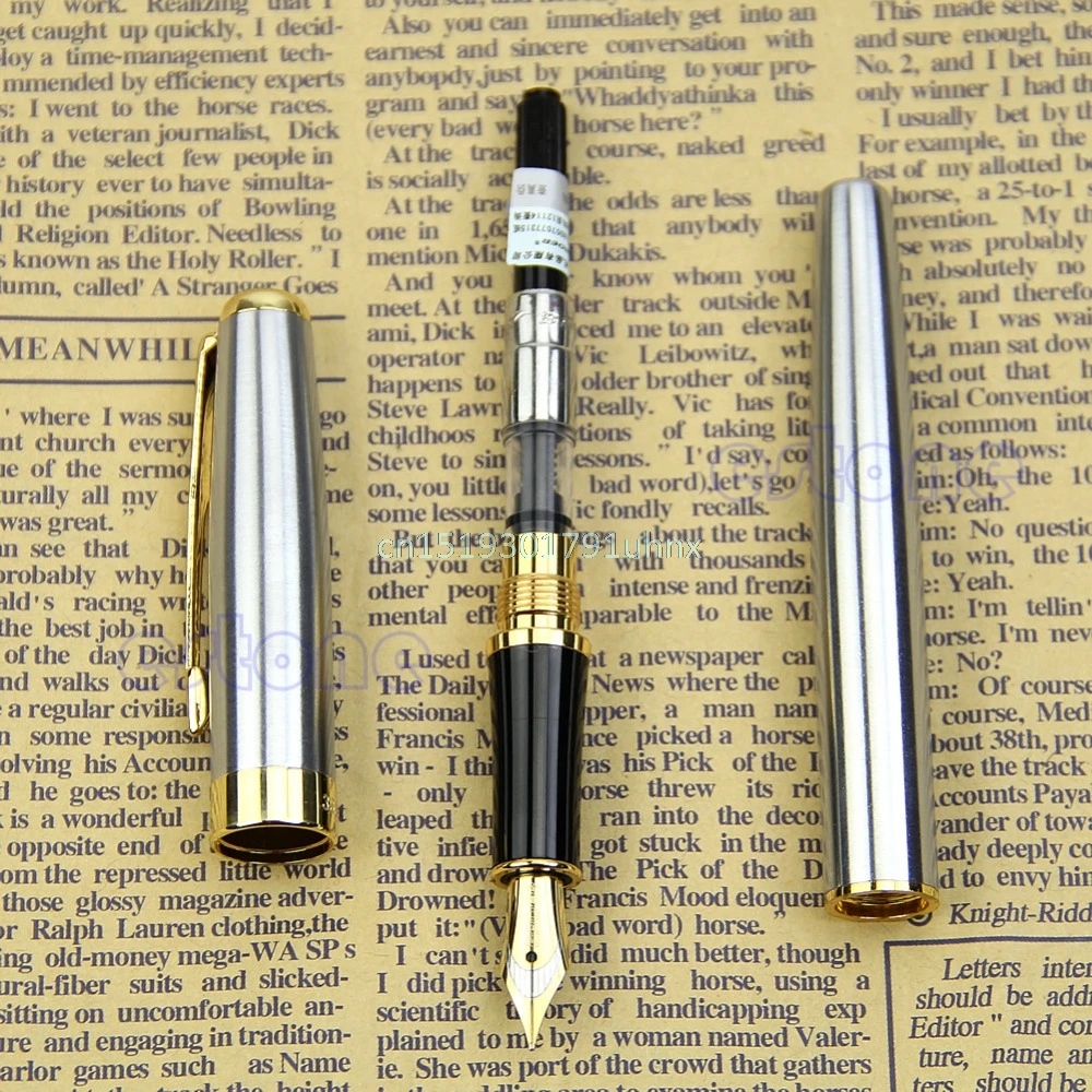 Ручка перьевая #1 из нержавеющей стали 2 цвета|stainless steel fountain pen|fountain pensteel pen |