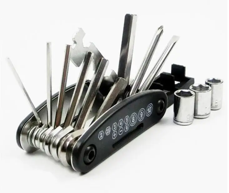 15 In 1 Multi Function Bike Motorcycle Mechanic Repair Tools Travel
