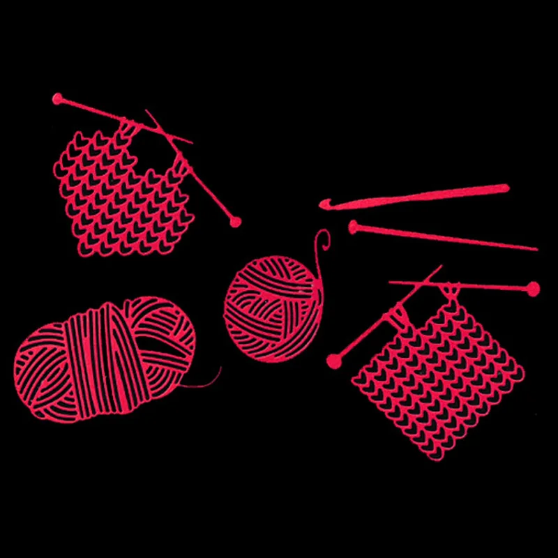 

6Pcs Knitting Wool Series Metal Cutting Dies Scrapbooking 2018 Craft Album Stamps Embossing For Card Making Stencil Frame