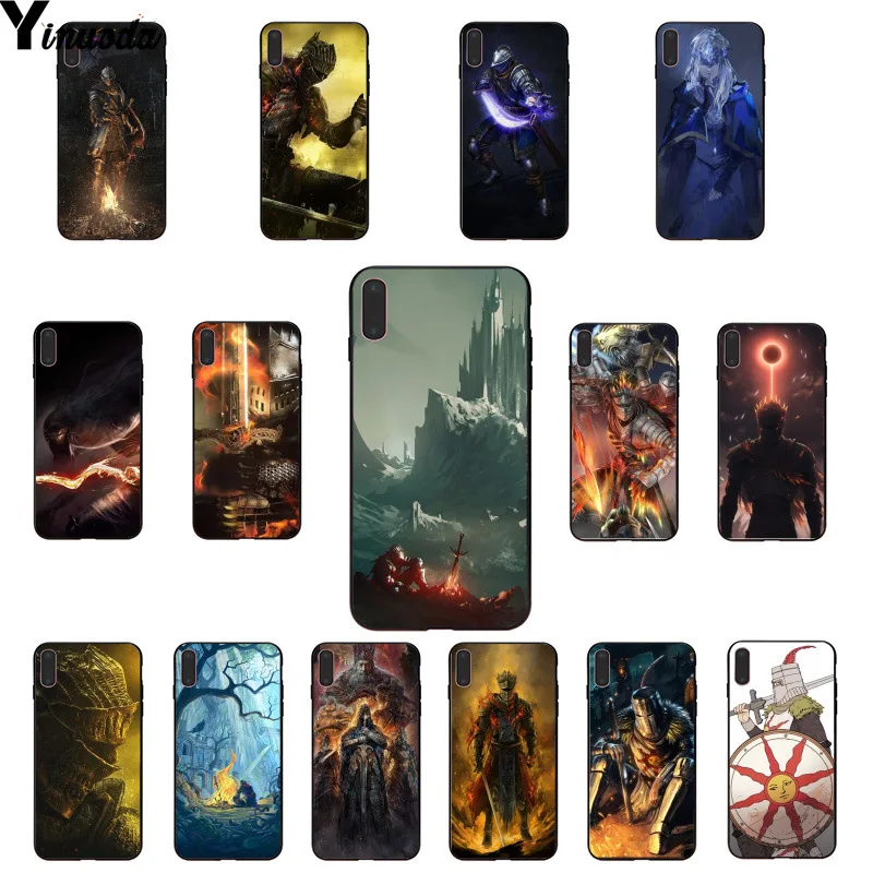 Мягкий резиновый черный чехол для телефона Yinuoda dark souls Apple iPhone 8 7 6 6S Plus X XS MAX 5 5S SE XR |