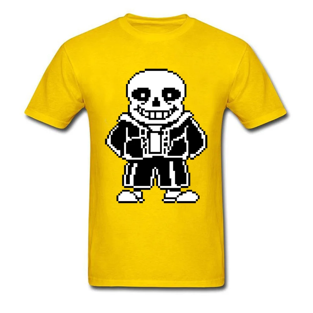 Undertale Sans 5054 T-shirts Newest Short Sleeve Printed On 100% Cotton Crew Neck Mens Tops & Tees Tops & Tees Summer Autumn Undertale Sans 5054 yellow