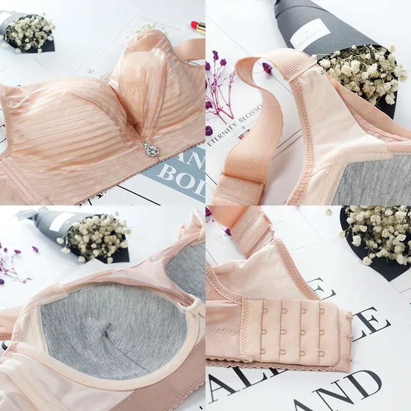 Для женщин полная чаша Push-Up Bra C D E 34 38 44 52 кожи Черный Lavendor Brassier плюс Размеры Беспроводной тонкий минимайзер Bralette белье