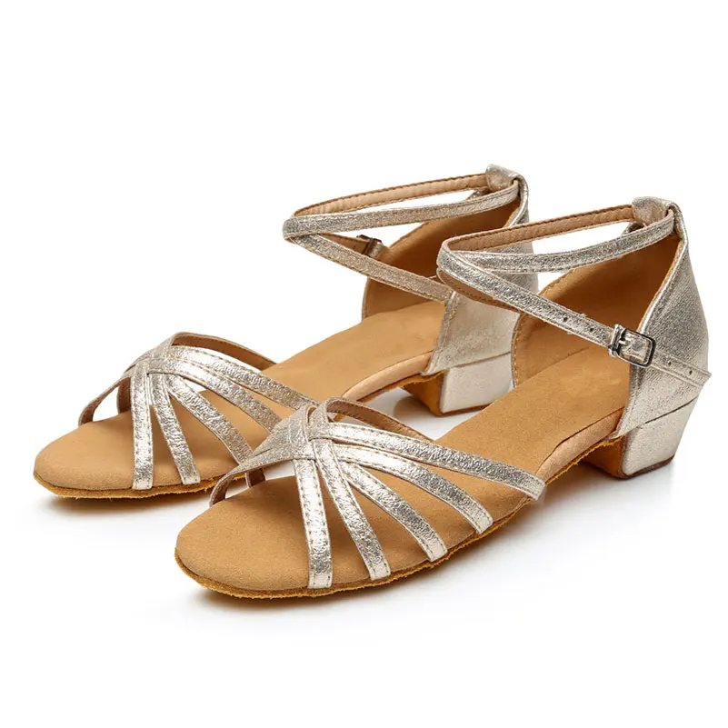 preço Das mulheres Meninas Miúdos Novo Ballroom Latina Salsa Tango sapatos de Dança Sapatos de Saltos Baixos 3.5 cm Tamanho UE 25 41 Sandálias de Dança