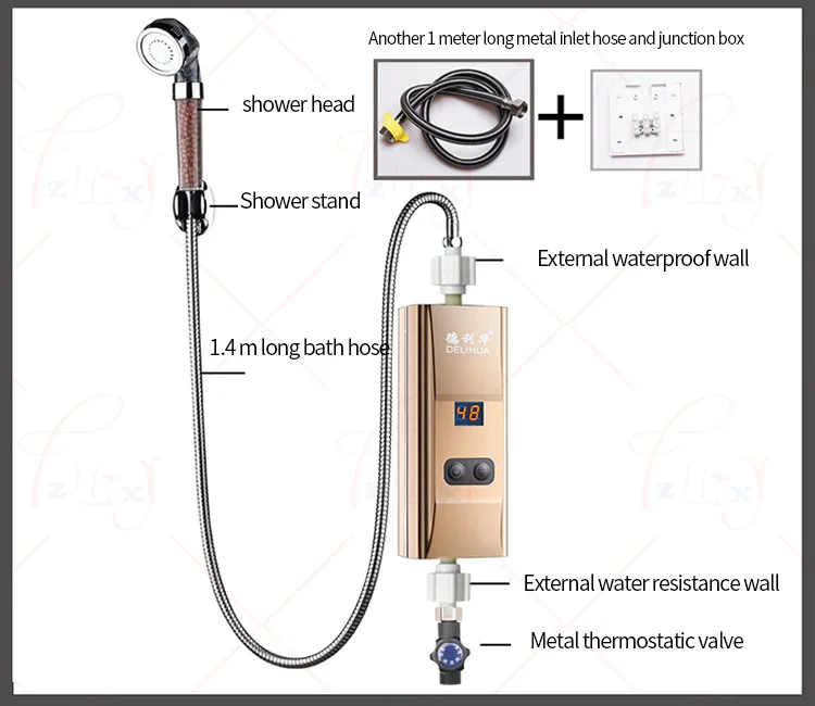 Для домашнего использования мгновенный проточный Электрический водонагреватель кран Душ Ванна нагреватель нижний поток воды на входе водонагреватель 1 шт