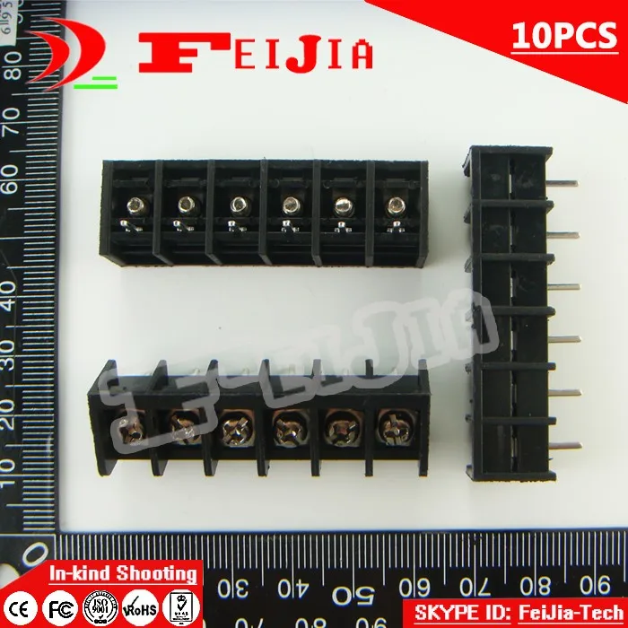 

10PCS 825-8.25-6P / 825 8.25mm 6Pin Barrier Terminal Block Screw Terminal Block Pitch 8.25mm Terminal Block Free Shipping