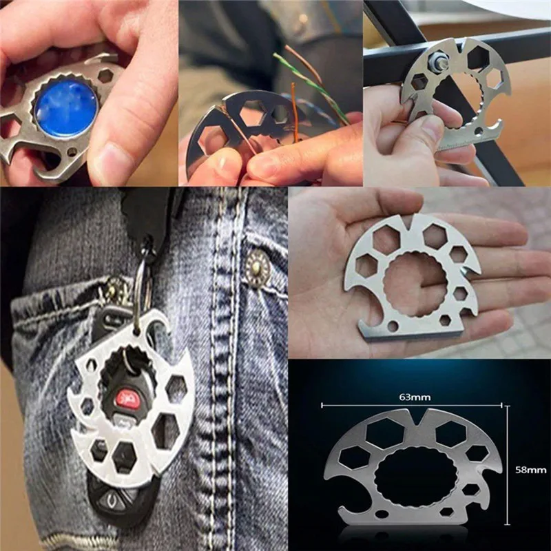 

EDC Pocket Card Tools Multi-Purpose Bottle Opener Screwdriver Scallop Tool outdoor tools
