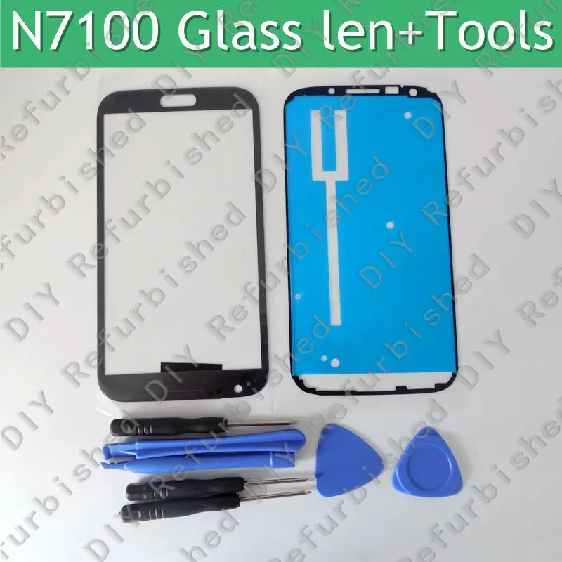 imágenes para Oem nuevo frente lente de cristal del lcd screen out cubierta para samsung note 2 n7100 gt 7100 + herramientas gratuitas de reparación imágenes para Oem nuevo frente lente de cristal del lcd screen out cubierta para samsung note 2 n7100 gt 7100 + herramientas gratuitas de reparación