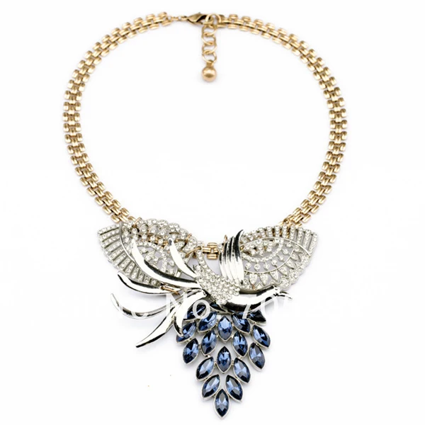 

New Coming High Quality Unique Luxury Noble Crystal Statement Necklace Choker Crystal Collar Necklace