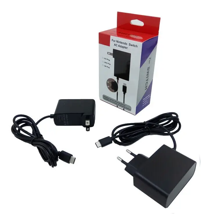 

10 sets 2017 Newest for Nintendo Nintend Switch NS EU/US Plug AC Adapter Travel Charger Home Wall Adapter Charging Power Supply