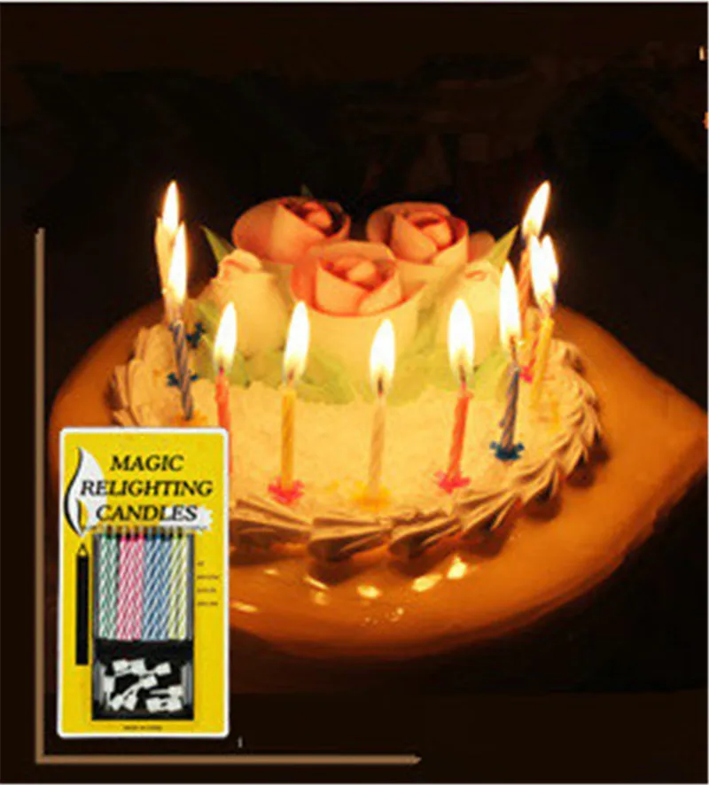 10pcs/lot High Quality Colorful Birthday Cake Candles with Flames