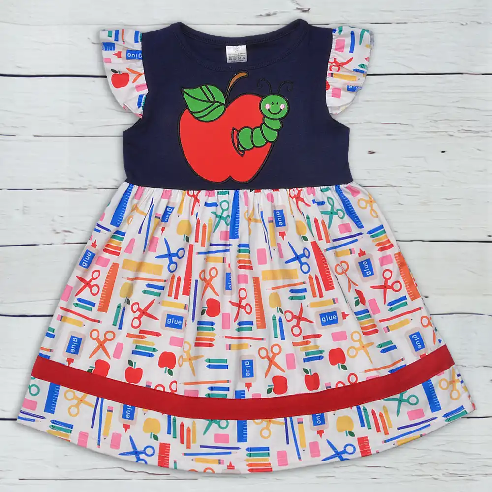 Conice ニニブティック女の子供バック学校にコットンベビーリメイク服女の子フリルドレス Lyq904 759 Hy Dresses Aliexpress