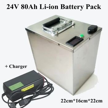 

GTK 24V 80Ah li-ion battery pack 24v lithium ion for power electric tricycle solar panel 1000w inverter battery+ 29.4v charger