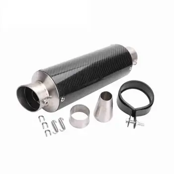 

51mm Motorcycle Exhaust Pipe Muffler CB400 CB600 Z750 Z800 530 MT07 GY6 Motorbike Muffler Silencer Escape Moto Carbon Fiber