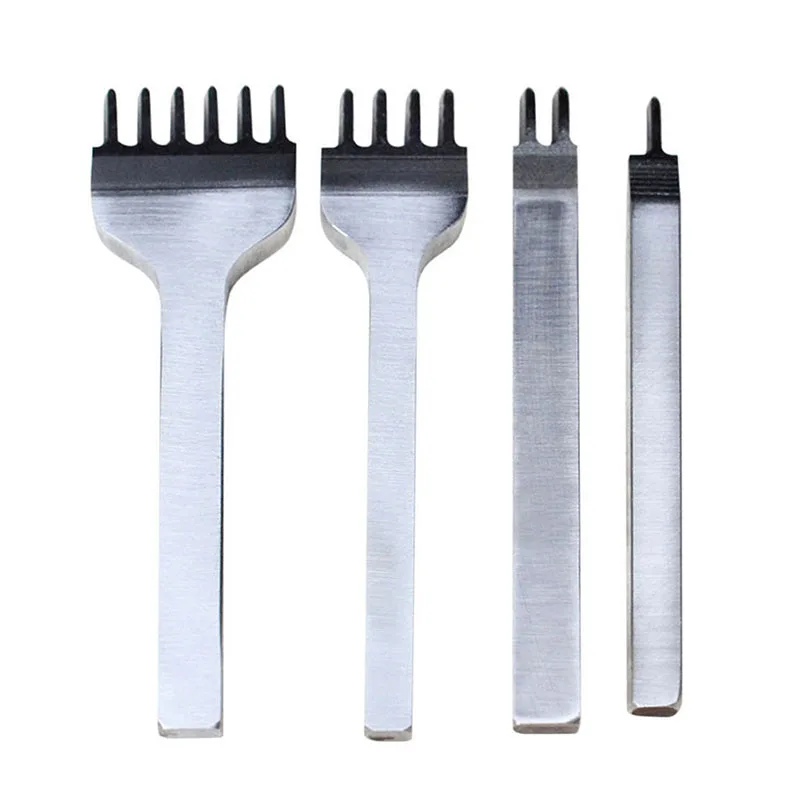 2019 Leather Craft Tools Hole Chisel Graving Stitching Punch Tool Set 4,5,6,8MM