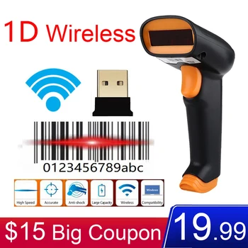 

Wireless 1D Barcode Scanner Cordless 1D Barcode Reader USB Wireless 1D Barcode Scanner