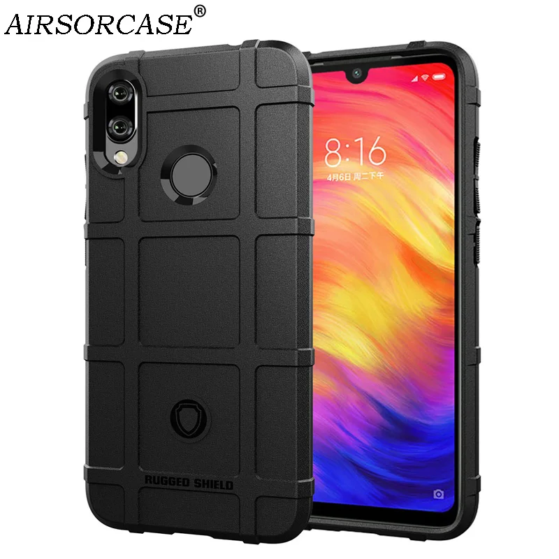 

6.3'' for Xiaomi Redmi Note 7 Case Cover Soft TPU Silicone Rugged Shield Back Cover Anti-knock Armor Phone Cover